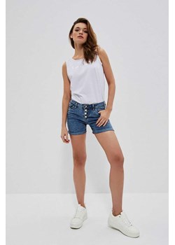Szorty jeansowe damskie z lekkimi przetarciami ze sklepu 5.10.15 w kategorii Szorty - zdjęcie 169689967
