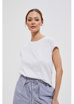 T-shirt damski z rozcięciem na plecach biały ze sklepu 5.10.15 w kategorii Bluzki damskie - zdjęcie 169690068