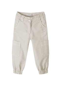 Spodnie typu bojówki z bawełny niemowlęce- ecru ze sklepu 5.10.15 w kategorii Spodnie i półśpiochy - zdjęcie 169690208