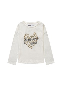 Bluzka dziewczęca bawełniana biała z sercem ze sklepu 5.10.15 w kategorii Bluzki dziewczęce - zdjęcie 169690218