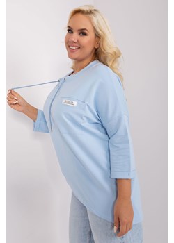 Bluzka plus size z troczkami jasny niebieski ze sklepu 5.10.15 w kategorii Bluzki damskie - zdjęcie 169690417