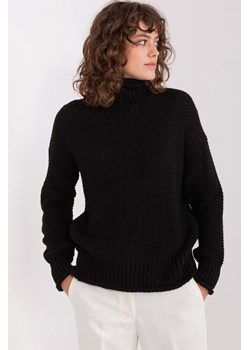 Czarny sweter z golfem o kroju oversize ze sklepu 5.10.15 w kategorii Swetry damskie - zdjęcie 169690548