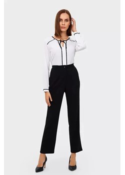 Spodnie damskie z szeroką nogawką - czarne ze sklepu 5.10.15 w kategorii Spodnie damskie - zdjęcie 169690816