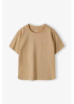 Beżowy t-shirt z dzianiny - unisex - Limited Edition ze sklepu 5.10.15 w kategorii T-shirty chłopięce - zdjęcie 169690905