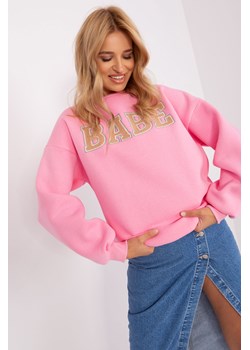 Różowa bluza damska bez kaptura o kroju oversize ze sklepu 5.10.15 w kategorii Bluzy damskie - zdjęcie 169691169