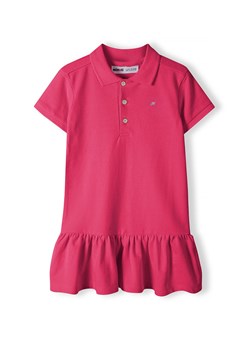 Różowa sukienka polo z krókim rękawem dla niemowlaka ze sklepu 5.10.15 w kategorii Sukienki niemowlęce - zdjęcie 169691499