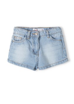 Jasnoniebieskie szorty jeansowe dla dziewczynki ze sklepu 5.10.15 w kategorii Spodenki dziewczęce - zdjęcie 169691569