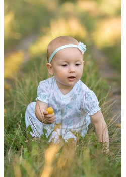 Bawełniany rampers niemowlęcy z motywem roślinnym ze sklepu 5.10.15 w kategorii Pajacyki - zdjęcie 169691657