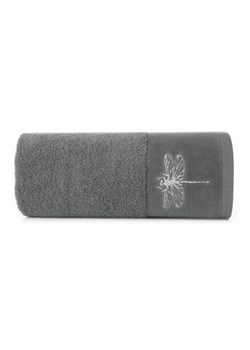 Szary ręcznik 50x90 cm z haftowaną ważką ze sklepu 5.10.15 w kategorii Ręczniki - zdjęcie 169691796
