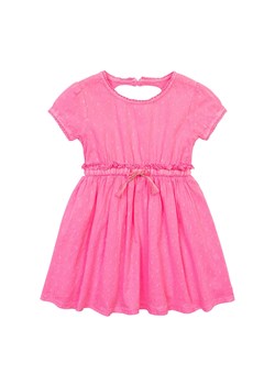 Różowa sukienka niemowlęca bawełniania z wiązaniem ze sklepu 5.10.15 w kategorii Sukienki niemowlęce - zdjęcie 169691907