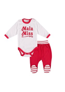 Komplet dziewczęcy biało-czerwony Mała Miss ze sklepu 5.10.15 w kategorii Komplety niemowlęce - zdjęcie 169691988