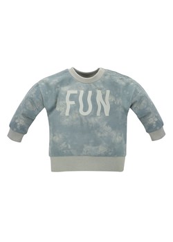 Bawełniana bluza chłopięca Fun Time - szaro - niebieska ze sklepu 5.10.15 w kategorii Bluzy i swetry - zdjęcie 169692006