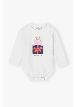 Body niemowlęce z motywem świątecznym - białe ze sklepu 5.10.15 w kategorii Body niemowlęce - zdjęcie 169692088