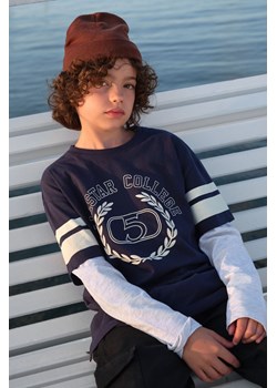 T-shirt bawełniany granatowy - Allstar College - unisex - Limited Edition ze sklepu 5.10.15 w kategorii T-shirty chłopięce - zdjęcie 169692158