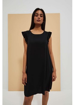 Sukienka krótka z wiskozy czarna ze sklepu 5.10.15 w kategorii Sukienki - zdjęcie 169692186