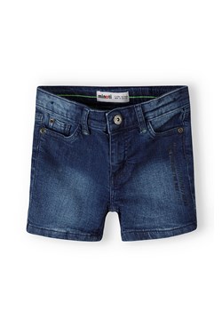 Ciemnoniebieskie szorty jeansowe dla chłopca ze sklepu 5.10.15 w kategorii Spodenki chłopięce - zdjęcie 169692188