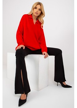 Czerwony długi
sweter oversize z kołnierzykiem RUE
PARIS ze sklepu 5.10.15 w kategorii Swetry damskie - zdjęcie 169692377