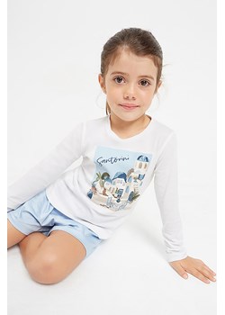 Koszulka z długim rękawem oraz gumką dp włosów Mayoral - biała ze sklepu 5.10.15 w kategorii Bluzki dziewczęce - zdjęcie 169692438