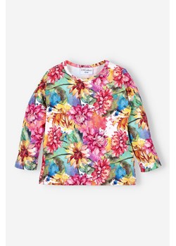 Bluzka dziewczęca z długim rękawem - I Love Colors - kwiaty ze sklepu 5.10.15 w kategorii Bluzki dziewczęce - zdjęcie 169692848