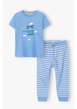 Pidżama  dla chłopca z nadrukiem helikoptera ze sklepu 5.10.15 w kategorii Piżamy dziecięce - zdjęcie 169692986