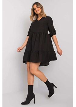 EX MODA Czarna sukienka z falbaną Harlyn ze sklepu 5.10.15 w kategorii Sukienki - zdjęcie 169693069