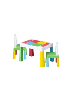 Komplet Multifun stolik i dwa krzesełka - wielokolorowy ze sklepu 5.10.15 w kategorii Kosze i pudełka na zabawki - zdjęcie 169693139