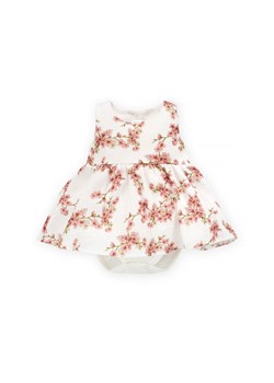 Bawełniane sukienko-body niemowlęce ecru ze sklepu 5.10.15 w kategorii Body niemowlęce - zdjęcie 169693315