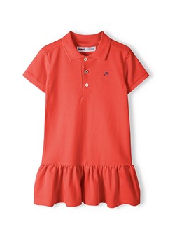 Czerwona sukienka polo z krókim rękawem dla niemowlaka ze sklepu 5.10.15 w kategorii Sukienki niemowlęce - zdjęcie 169693409