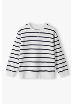 Bluza dresowa w biało granatowe paski - Lincoln&Sharks ze sklepu 5.10.15 w kategorii Bluzy chłopięce - zdjęcie 169693606