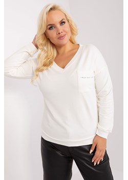 Bluzka longsleeves w prążek ecru ze sklepu 5.10.15 w kategorii Bluzki damskie - zdjęcie 169693838