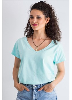 Miętowy t-shirt damski basic Emory ze sklepu 5.10.15 w kategorii Bluzki damskie - zdjęcie 169693875