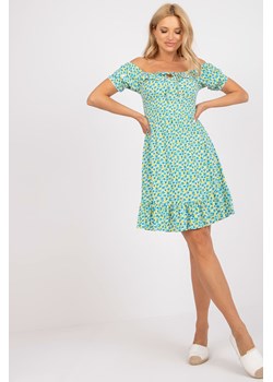 Sukienka damska do kolan niebieska w kwiaty - mini ze sklepu 5.10.15 w kategorii Sukienki - zdjęcie 169694045