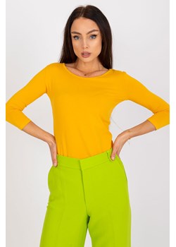 Ciemnożółta bluzka bawełniana Mona ze sklepu 5.10.15 w kategorii Bluzki damskie - zdjęcie 169694077