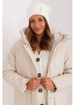 Ecru czapka zimowa ze ściągaczem RUE PARIS ze sklepu 5.10.15 w kategorii Czapki zimowe damskie - zdjęcie 169694127