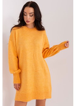 Jasnopomarańczowy dzianinowy sweter damski oversize ze sklepu 5.10.15 w kategorii Swetry damskie - zdjęcie 169694225
