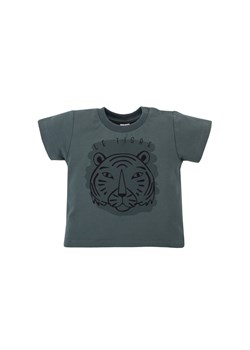Bawełniany t-shirt chłopięcy  z tygrysem - zielony ze sklepu 5.10.15 w kategorii T-shirty chłopięce - zdjęcie 169694428