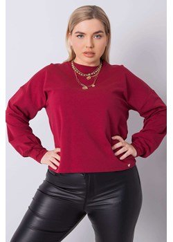 Bordowa bluza plus size Florentia ze sklepu 5.10.15 w kategorii Bluzy damskie - zdjęcie 169694568