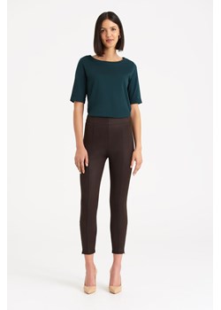 Spodnie klasyczne damskie brązowe ze sklepu 5.10.15 w kategorii Spodnie damskie - zdjęcie 169694605