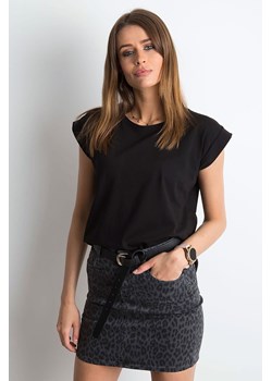 Gładki t-shirt damski czarny ze sklepu 5.10.15 w kategorii Bluzki damskie - zdjęcie 169694848