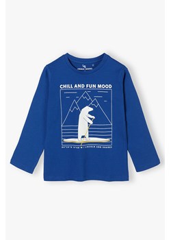Bluzka chłopięca bawełniana niebieska z nadrukiem ze sklepu 5.10.15 w kategorii T-shirty chłopięce - zdjęcie 169694958
