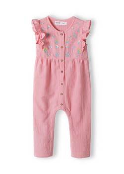 Różowy kombinezon niemowlęcy na lato z krótkim rękawem ze sklepu 5.10.15 w kategorii Kombinezony i kurtki - zdjęcie 169695045