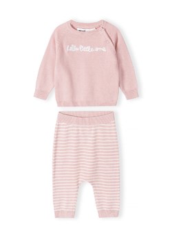 Różowy komplet niemowlęcy z bawełny- bluzka i legginsy- Hello little one ze sklepu 5.10.15 w kategorii Komplety niemowlęce - zdjęcie 169695158