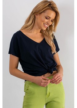 Bawełniany t-shirt damski- granatowy ze sklepu 5.10.15 w kategorii Bluzki damskie - zdjęcie 169695166