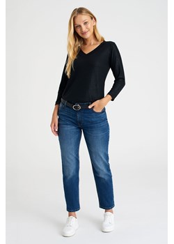 Czarna bluzka damska z metalicznym efektem ze sklepu 5.10.15 w kategorii Bluzki damskie - zdjęcie 169695257