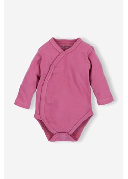 Body niemowlece z bawelny organicznej dla dziewczynki fioletowe długi rękaw ze sklepu 5.10.15 w kategorii Body niemowlęce - zdjęcie 169695345