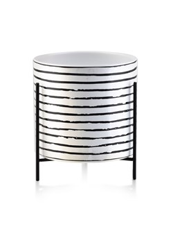 NEVA Doniczka ceramiczna na metalowym stojaku ze sklepu 5.10.15 w kategorii Doniczki i osłonki - zdjęcie 169695408