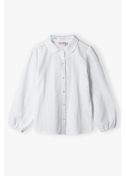 Biała elegancka koszula z długim rękawem dla dziewczynki - Lincoln&Sharks ze sklepu 5.10.15 w kategorii Koszule dziewczęce - zdjęcie 169695767