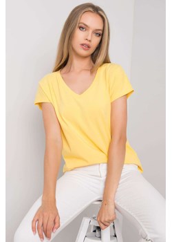 T-shirt damski  V-neck - żółty ze sklepu 5.10.15 w kategorii Bluzki damskie - zdjęcie 169695976