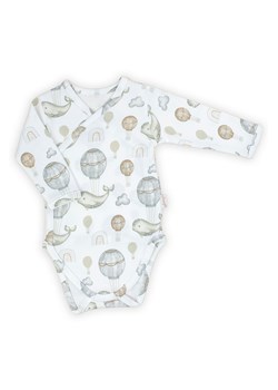 Bawełniane body kopertowe z długim rękawem - wieloryby i balony ze sklepu 5.10.15 w kategorii Body niemowlęce - zdjęcie 169696039