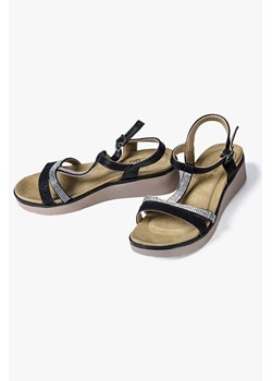 Czarne sandały damskie na koturnie ze sklepu 5.10.15 w kategorii Sandały damskie - zdjęcie 169696045